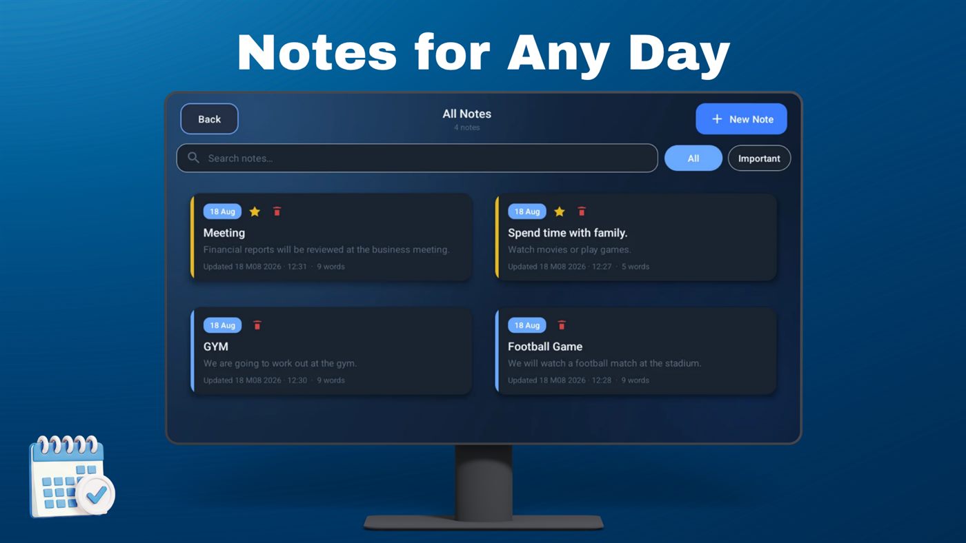Notes grid
